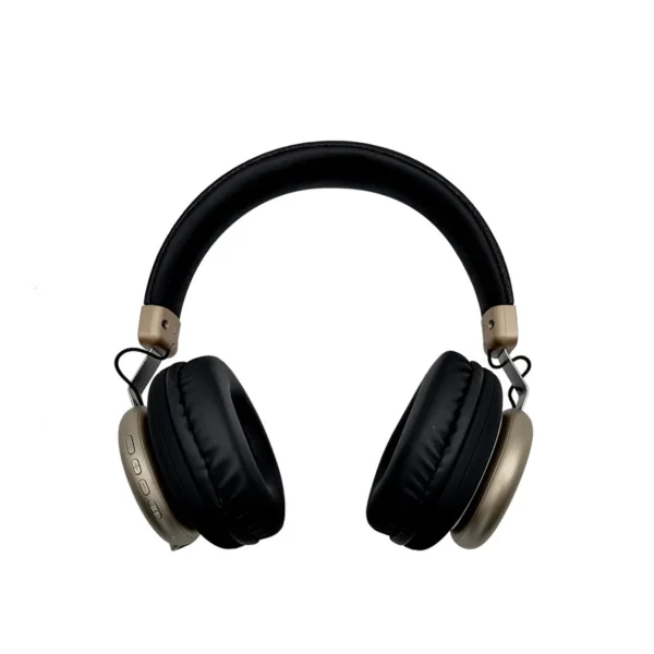 Auriculares Bluetooth GTC HSG-178 Estilo Vintage Negro y Dorado